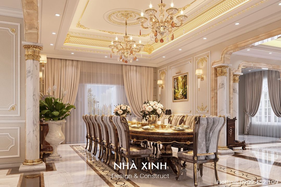 Thiết Kế Nội Thất Biệt Thự Phong Cách Châu Âu Sang Trọng | Chị Hiền - Hình ảnh 33