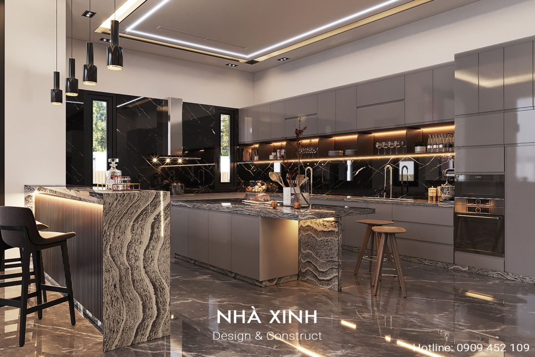 Mẫu Thiết Kế Biệt Thự Hiện Đại 4 Tầng 480m2 | Anh Tiến - Hình ảnh 8